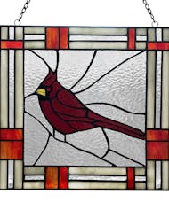 Cardinal Stained Glass Panel