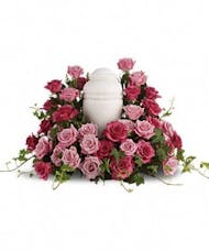 Bed of Pink Roses- Urn Tribute