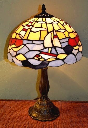 Beach Themed Tiffany Memory Lamp - Sympathy Lamps Nationwide - Durocher ...