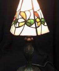 Irish- Shamrock Variegated Glass Lamp