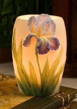 Iris Vase Sympathy Lamp Durocher Florist Nationwide Memory Lamp Delivery